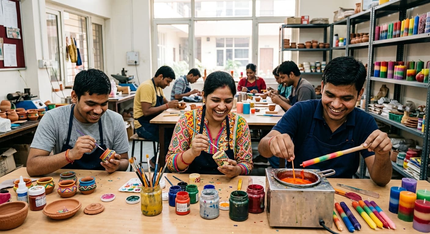 Vocational Trainees Showcase Festive Handcrafted Candles & Decor at Annual Bazaar