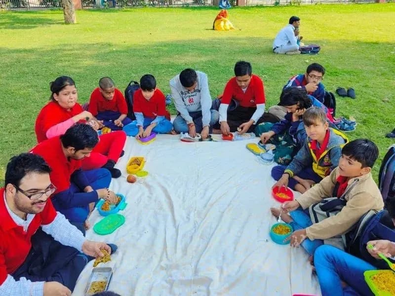 Children on an educational outing
